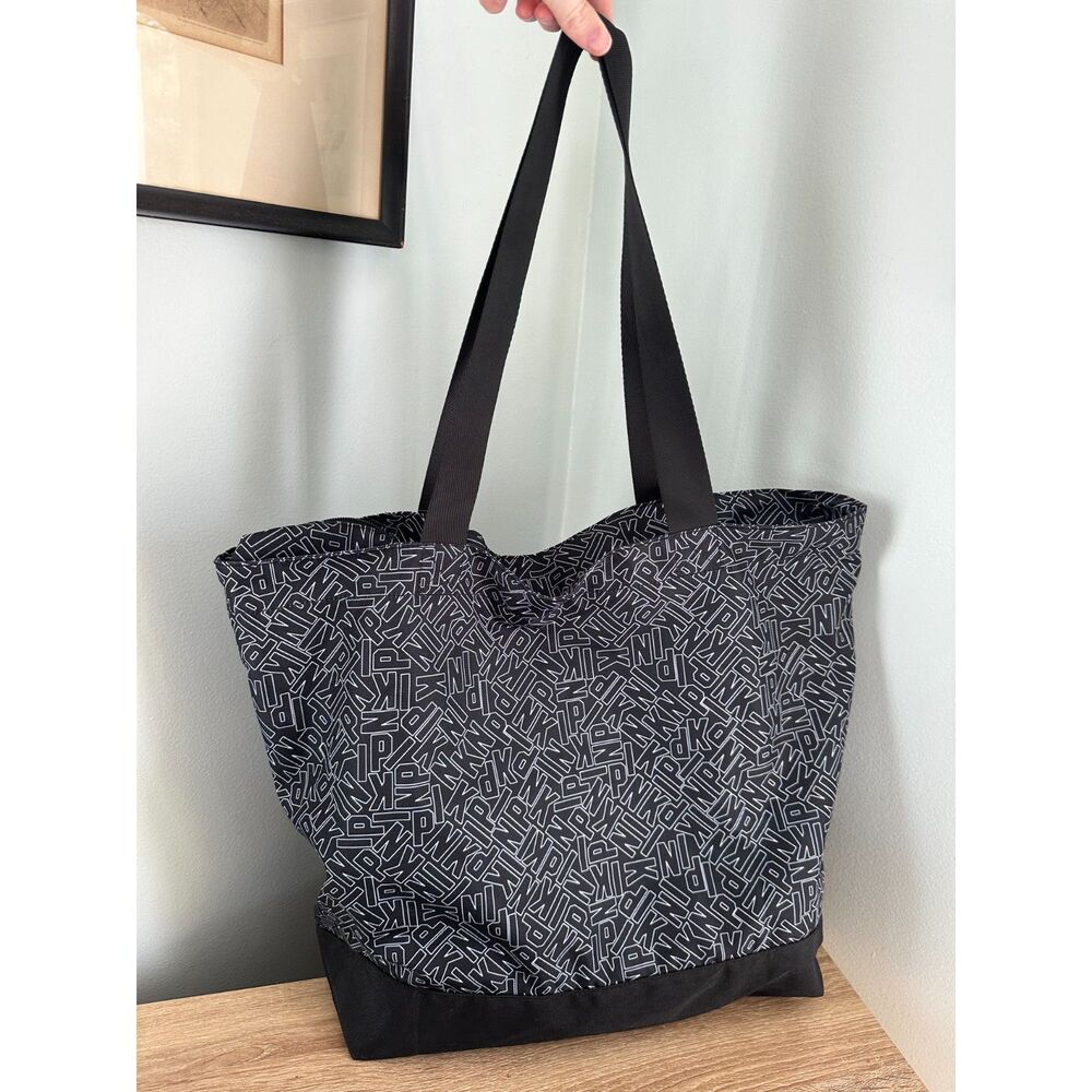 Victoria's Secret Pink Black and White Logo Weekender Travel Bag Tote